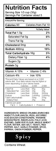 Nutritional Facts